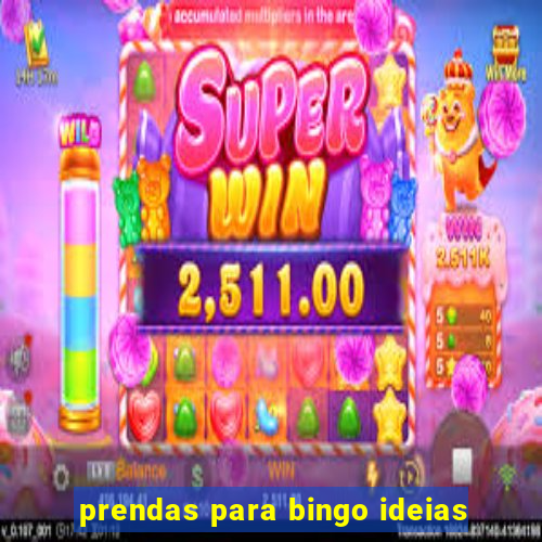 prendas para bingo ideias